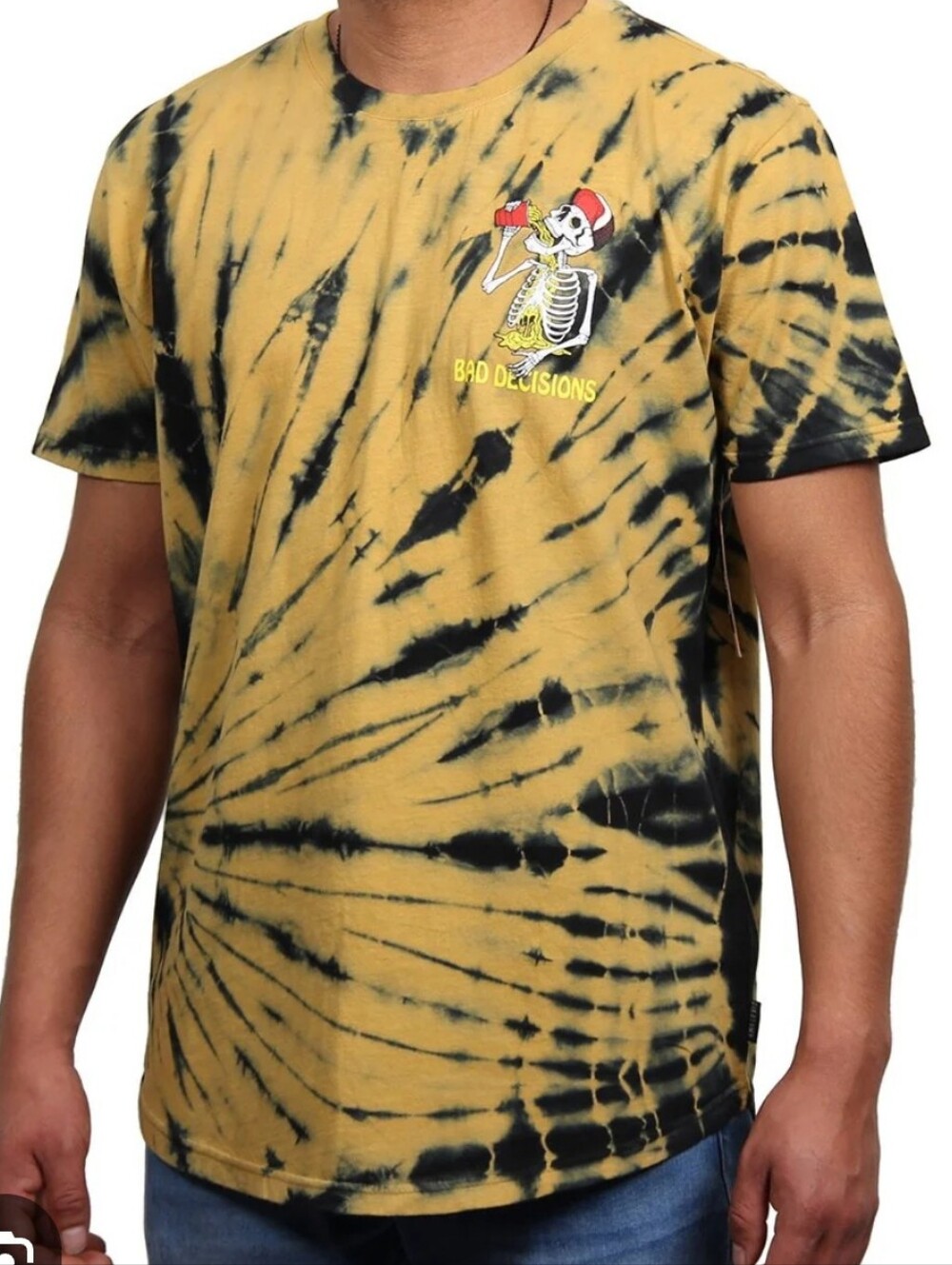Dikotomy Skater Crew Tee "Bad Decisions" Tie Dye Short Sleeve - Unisex